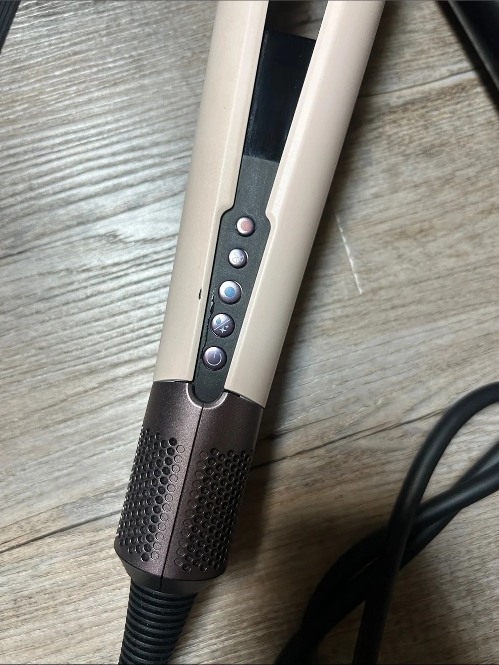 Dyson Pink & White AirStraight Hair Styling Tool with Black Mat